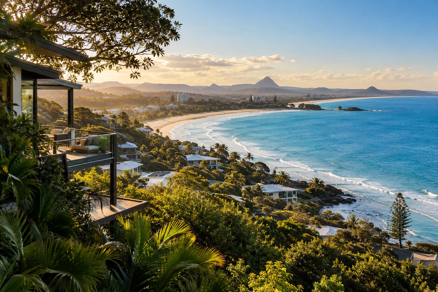 Illustrative scenic view of Buderim & Sippy Downs, Sunshine Coast